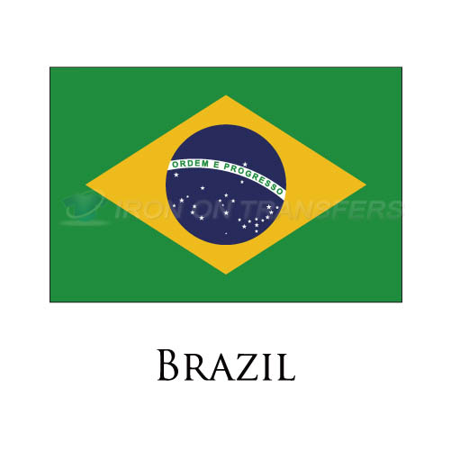 Brazil flag Iron-on Stickers (Heat Transfers)NO.1835